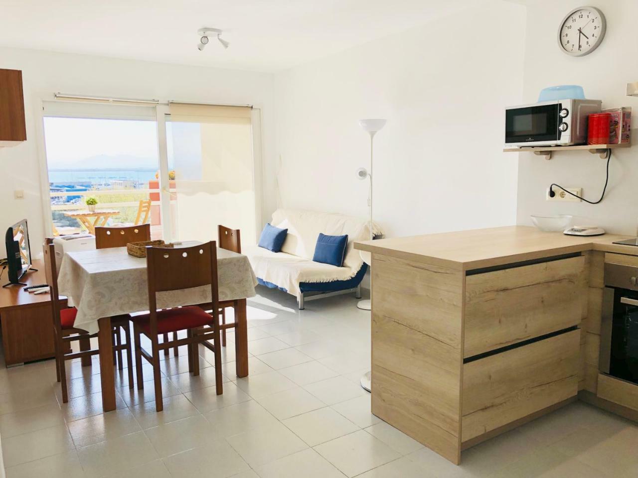 Roc Mar 3 3D - Apartamento Cerca Del Centro Y De La Playa - Terraza Con Vistas Al Mar Y Al Puerto Rosas Exteriör bild